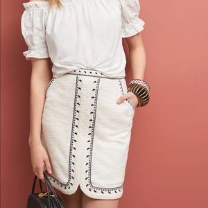 Anthropologie Tully Textured Mini Skirt